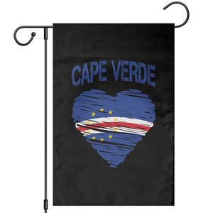 Cape Verde Scribble Flag Heart National Pride Garden Flag Cabo Verde Love TS02 Black Print Your Wear