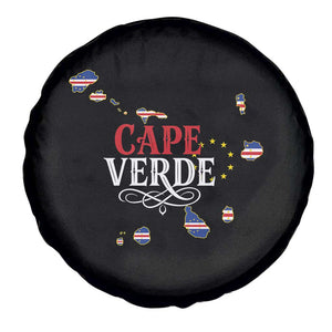 Cabo Verde Islands Flag Map Spare Tire Cover Cape Verde Vintage Pride TS02 Print Your Wear