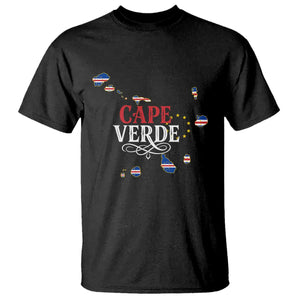Cabo Verde Islands Flag Map T Shirt Cape Verde Vintage Pride TS02 Black Print Your Wear