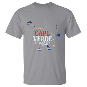 Cabo Verde Islands Flag Map T Shirt Cape Verde Vintage Pride TS02 Sport Gray Print Your Wear