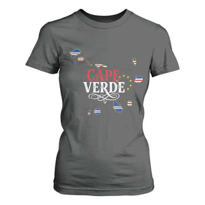 Cabo Verde Islands Flag Map T Shirt For Women Cape Verde Vintage Pride TS02 Dark Heather Print Your Wear