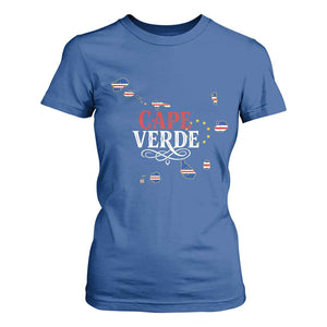 Cabo Verde Islands Flag Map T Shirt For Women Cape Verde Vintage Pride TS02 Royal Blue Print Your Wear