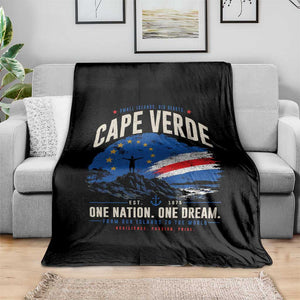 Cape Verde Small Islands Big Hearts Pride Throw Blanket Cabo Verde One Nation One Dream Distressed Flag TS02 Print Your Wear