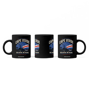 Cape Verde Small Islands Big Hearts Pride Coffee Mug Cabo Verde One Nation One Dream Distressed Flag TS02 Print Your Wear