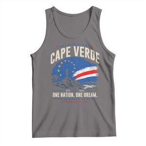 Cape Verde Small Islands Big Hearts Pride Tank Top Cabo Verde One Nation One Dream Distressed Flag TS02 Deep Heather Print Your Wear