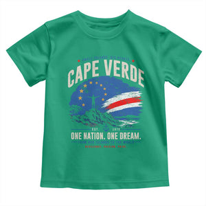 Cape Verde Small Islands Big Hearts Pride Toddler T Shirt Cabo Verde One Nation One Dream Distressed Flag TS02 Irish Green Print Your Wear