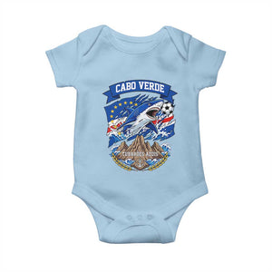 Cabo Verde Tubarões Azuis Soccer Pride Baby Onesie Cape Verde Blue Sharks Football Fans TS02 Light Blue Print Your Wear