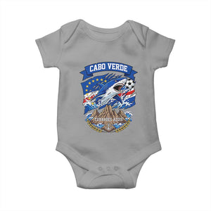 Cabo Verde Tubarões Azuis Soccer Pride Baby Onesie Cape Verde Blue Sharks Football Fans TS02 Sport Gray Print Your Wear