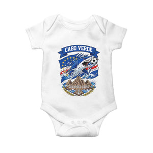 Cabo Verde Tubarões Azuis Soccer Pride Baby Onesie Cape Verde Blue Sharks Football Fans TS02 White Print Your Wear