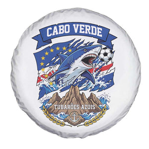 Cabo Verde Tubarões Azuis Soccer Pride Spare Tire Cover Cape Verde Blue Sharks Football Fans TS02 Print Your Wear