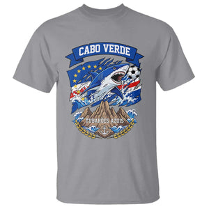 Cabo Verde Tubarões Azuis Soccer Pride T Shirt Cape Verde Blue Sharks Football Fans TS02 Sport Gray Print Your Wear