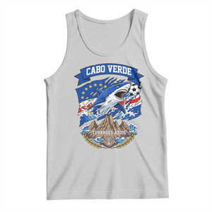 Cabo Verde Tubarões Azuis Soccer Pride Tank Top Cape Verde Blue Sharks Football Fans TS02 Ash Print Your Wear