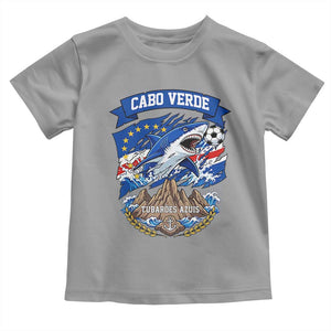 Cabo Verde Tubarões Azuis Soccer Pride Toddler T Shirt Cape Verde Blue Sharks Football Fans TS02 Sport Gray Print Your Wear