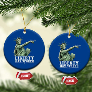 Liberty Has Spoken Pointing Statue Parody Ceramic Ornament Funny Sarcastic Basketball Sports Viral Meme Americana TS02 1pc Blue Print Your Wear