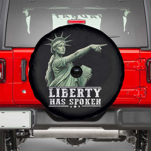 Liberty Has Spoken Pointing Statue Parody Spare Tire Cover Funny Sarcastic Basketball Sports Viral Meme Americana TS02 Black Print Your Wear