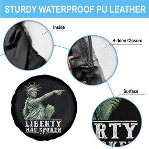 Liberty Has Spoken Pointing Statue Parody Spare Tire Cover Funny Sarcastic Basketball Sports Viral Meme Americana TS02 Print Your Wear