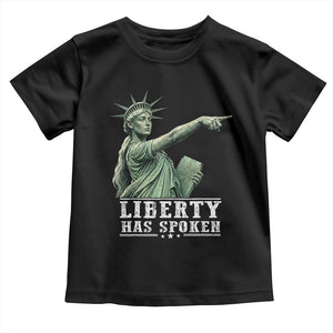 Liberty Has Spoken Pointing Statue Parody Toddler T Shirt Funny Sarcastic Basketball Sports Viral Meme Americana TS02 Black Print Your Wear