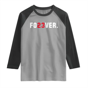 Classic Baseball Jersey Number 23 Raglan Shirt Fo23ever #23 Vintage Sports Fan - Print Your Wear