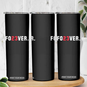 Classic Baseball Jersey Number 23 Skinny Tumbler Fo23ever #23 Vintage Sports Fan - Print Your Wear