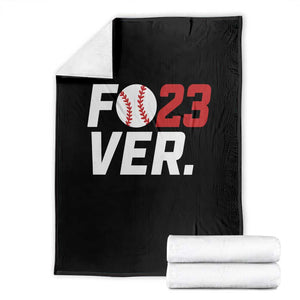 Classic Baseball Jersey Number 23 Throw Blanket Fo23ever #23 Ball Sports Fan - Print Your Wear