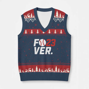 Classic Baseball Jersey Number 23 V-Neck Knit Sweater Vest Fo23ever #23 Ball Sports Fan - Print Your Wear