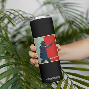 Idaho Shoots Back Vintage Pop Art Poster Style Graphic Skinny Tumbler
