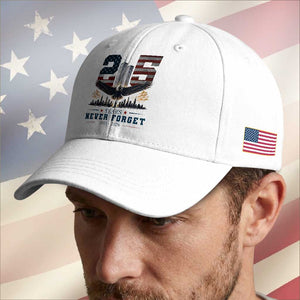 Patriotic Soaring Bald Eagle 9 11 Memorial 25th Anniversary Baseball Cap 25 Years 2021 2026 Never Forget