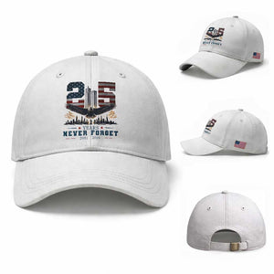 Patriotic Soaring Bald Eagle 9 11 Memorial 25th Anniversary Baseball Cap 25 Years 2021 2026 Never Forget