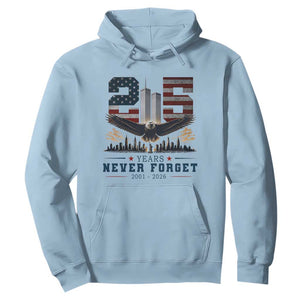 Patriotic Soaring Bald Eagle 9 11 Memorial 25th Anniversary Hoodie 25 Years 2021 2026 Never Forget