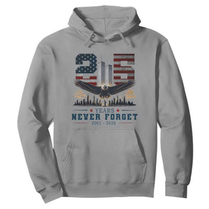 Patriotic Soaring Bald Eagle 9 11 Memorial 25th Anniversary Hoodie 25 Years 2021 2026 Never Forget