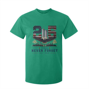 Patriotic Soaring Bald Eagle 9 11 Memorial 25th Anniversary T Shirt For Kid 25 Years 2021 2026 Never Forget