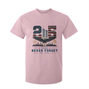 Patriotic Soaring Bald Eagle 9 11 Memorial 25th Anniversary T Shirt For Kid 25 Years 2021 2026 Never Forget