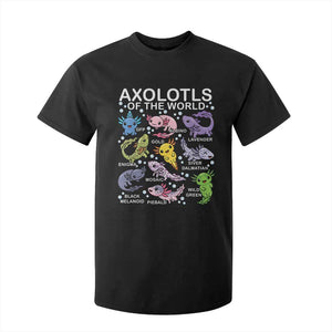 Kawaii Axolotl T Shirt For Kid Axolotls of the World Animals Aquarium Species TS02 Black Print Your Wear