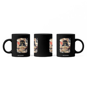 Ramen Noodles Black Cat Graphic Coffee Mug Kawaii Retro Japan Y2K Cats Manga Anime TS02 Print Your Wear