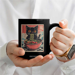 Cat Ramen Japanese Inspo Graphic Coffee Mug Funny Kawaii Cat Anime Gifts TS02 Print Your Wear