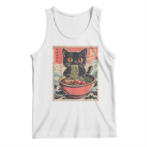 Cat Ramen Japanese Inspo Graphic Tank Top Funny Kawaii Cat Anime Gifts TS02 White Print Your Wear