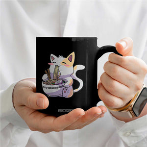 Ramen Cat Kawaii Coffee Mug Anime Japanese Neko Cute Graphic TS02 Print Your Wear