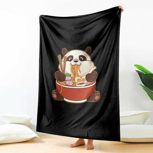 Kawaii Panda Eating Ramen Graphic Throw Blanket Otaku Japanese Noodle Cute Anime Lover TS02 Print Your Wear