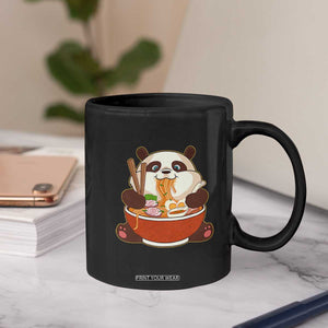 Kawaii Panda Eating Ramen Graphic Coffee Mug Otaku Japanese Noodle Cute Anime Lover TS02 Print Your Wear