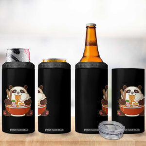 Kawaii Panda Eating Ramen Graphic 4 in 1 Can Cooler Tumbler Otaku Japanese Noodle Cute Anime Lover TS02 Print Your Wear