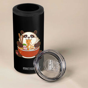 Kawaii Panda Eating Ramen Graphic 4 in 1 Can Cooler Tumbler Otaku Japanese Noodle Cute Anime Lover TS02 Print Your Wear