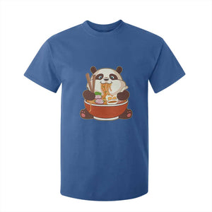Kawaii Panda Eating Ramen Graphic T Shirt For Kid Otaku Japanese Noodle Cute Anime Lover TS02 Royal Blue Print Your Wear