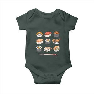 Kawaii Sushi Set Baby Onesie Japanese Food Lover Anime Otaku Manga TS02 Print Your Wear