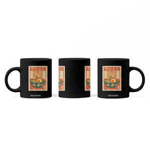 Funny Orange Cat Eating Ramen Coffee Mug Japanese Vintage Graphic Kawaii Anime TS02 Print Your Wear