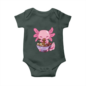 Kawaii Axolotl Eating Ramen Baby Onesie Japanese Noodles Lover Anime Otaku Manga TS02 Print Your Wear