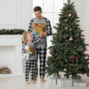 Funny Cat Japanese Anime Kawaii Plaid Pajama Set Catzilla Meme Retro Vintage Graphic TS02 White Plaid Print Your Wear