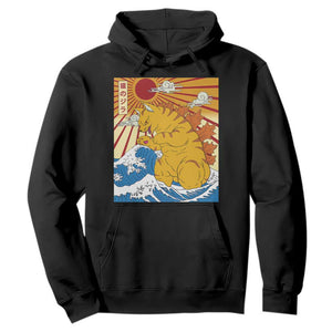 Funny Giant Cat Monster Japanese Anime Kawaii Hoodie Retro Vintage Japan Inspo Graphic TS02 Black Print Your Wear