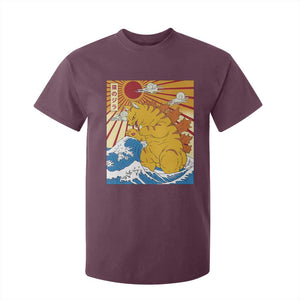 Funny Giant Cat Monster Japanese Anime Kawaii T Shirt For Kid Retro Vintage Japan Inspo Graphic TS02 Maroon Print Your Wear