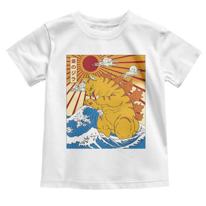 Funny Giant Cat Monster Japanese Anime Kawaii Toddler T Shirt Retro Vintage Japan Inspo Graphic TS02 White Print Your Wear