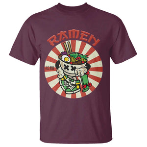 Kawaii Japan Ramen T Shirt Cute Skater Japanese Noodles Anime Skateboard Lover TS02 Maroon Print Your Wear